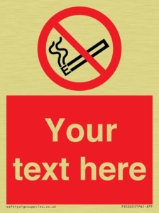 Custom No E-cigarettes / Vaping Sign
